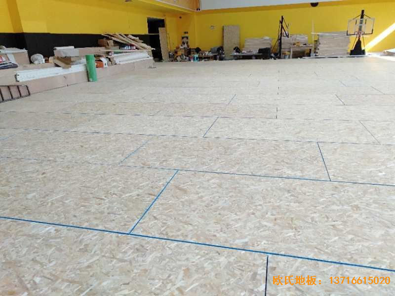 江蘇揚州海蘭德瓊花籃球館體育木地板鋪設(shè)案例