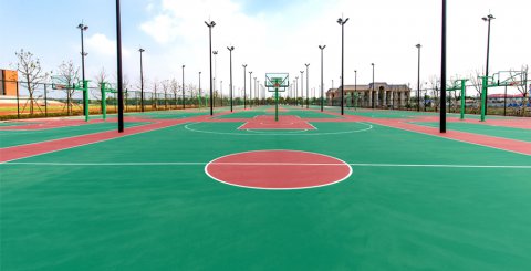 室外籃球場(chǎng)地，硅pu材質(zhì)球場(chǎng)施工工藝