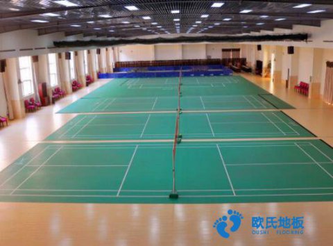 羽毛球館木地板對比pvc地板-歐氏楊柏林