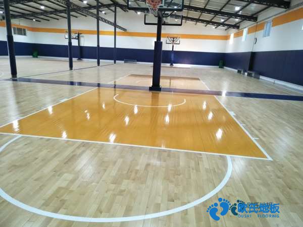 學(xué)?；@球木地板施工步驟